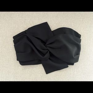 NWOT ChicWish Black Knotted Bandeau Top (XS)